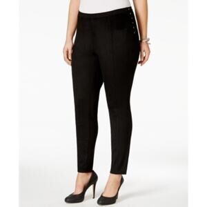 American Rag 3X‎ Pants Faux-Suede Ponte Pants Leggings Trousers NWT Black Career